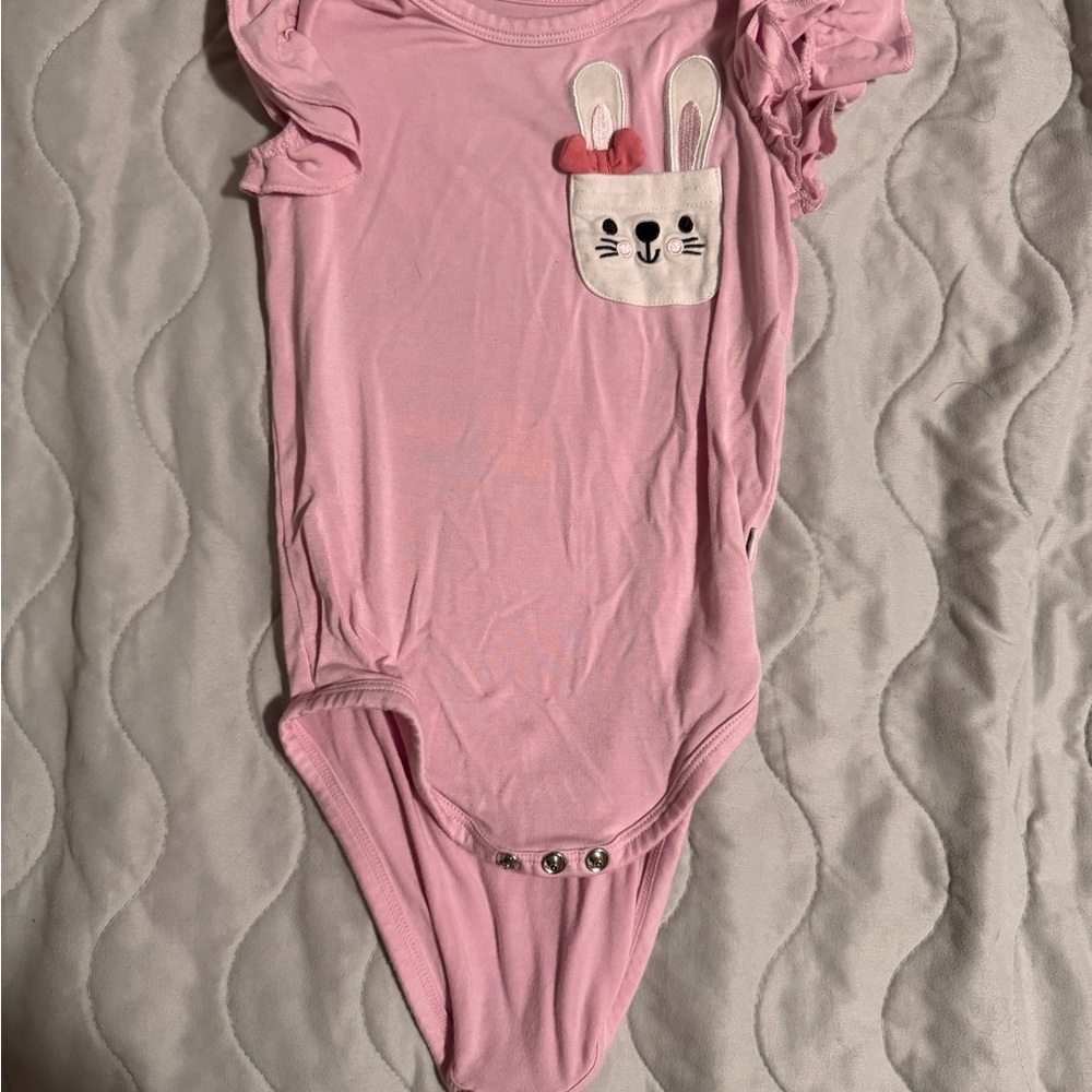 Little Sleepies Pink Bunny Kids One Piece